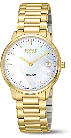 ROYCE concept 3341-03 Damenuhr mit Saphirglas superflach Bicolor