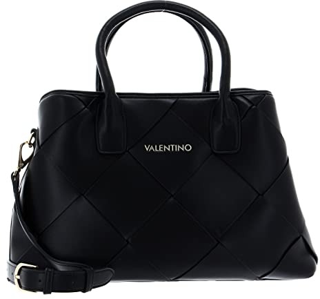 VALENTINO BAGS Damen Tasche Henkeltasche Schultertasche Shopper Umhängetasche Ibiza Henkeltasche Logoschriftzug Polyurethan uni Bags Damen Henkeltasche Ibiza schwarz