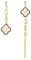 Emibele Ohrringe Damen, Kleeblatt Ohrringe, Trendige Damenohrringe mit Zirkonia & 925 Sterling Silber Nadel, 14 Karat Vergoldeter Schmuck, Schmuck Damen für Party, Gold