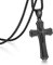 jiamiaoi Kreuz Kette Schwarz für Herren Damen Kreuz Halskette Edelstahl 316L Kruzifix Schmuck für Männer Schwarze Ketten 26”