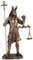 Veronese Design Anubis Holding Ankh Staff and Scale Resin Skulptur Kaltguss Bronze 26,7 cm
