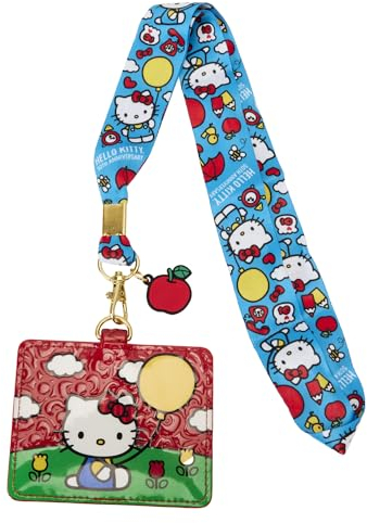 Loungefly Hello Kitty Klassisches Schlüsselband zum 50. Jahrestag mit Kartenhalter