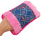 Borsa Acqua Calda Elettrica Scalda mani piedi Ricaricabile Scaldino peluche con tasca morbido vari colori Rosa e Blu