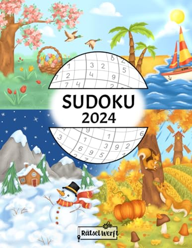 Sudoku 2024: Sudoku Buch für Erwachsene mit 366 datierten Sudoku Rätseln von Leicht - Schwer