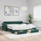 CKioict Palettenbett Modernes Bettgestell Jugendbett Tagesbett Ausziehbar mit Schubladen Dunkelgrün 100x200 cm SamtGeeignet für Gästezimmer, B&Bs, Schlafzimmer