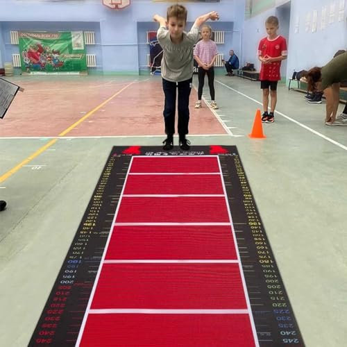 Dispositivo per Test Tappetino per Salto in Lungo per Scuola Media, Tappeto per Allenamento con Corda per Saltare per Sala Giochi, misuratore per Allenatore Sportivo per Salto in l