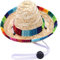 Lustiger Hund Sombrero Hut, Verstellbare Chihuahua Cosplay Cap, mexikanisches Party-Kostüm, Kleidung Dekoration für Haustier Hunde Geburtstag Weihnachten und Halloween Bekleidung Zubehör