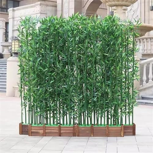 WDJBPSH Bambus Kunstpflanze Kunstbaum Künstliche Landschaftsbau Ornamente Zaun, Raumteiler Barriere Simulation Baum für Eingangsdekoration/Raumtrennung/Sichtschutz(50cm Base-10 Pole,4.9ft/1.5m)