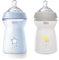 Chicco Biberon Anticolica Natural Feeling, 6 Mesi +, 330 ml, Biberon con Tettarella in Silicone Morbida e Flessibile, Adatto per allattamento misto, Flusso veloce, Azzurro e Neutro, 2 Pezzi
