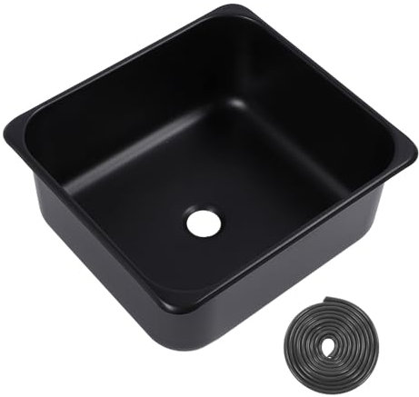 Küchenspüle, 350 X 320 X 150 Mm, Einzelbecken-Wohnmobilspüle, Edelstahl-Küchenbarspüle, Unterbauwaschbecken für Boot, Wohnmobil, Imbisswagen, Badezimmer, Küche