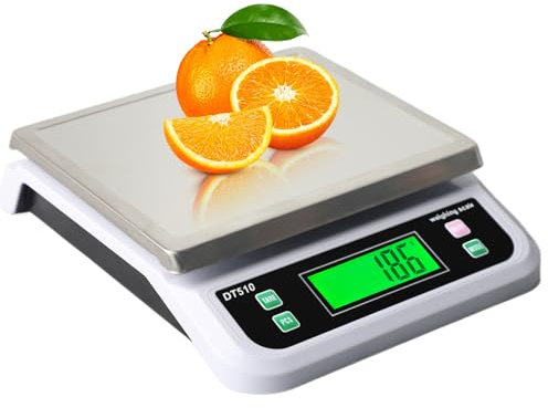 Digital Kitchen Scale 40kg Large Food Scale for Cooking Bakery 1g High Precision Counting Weighing Scale Stainless Steels with LCD Display Electric Baking Scales with Tare Function and 6 Units