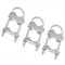 3 ensembles de pinces d'antenne double, pince de tige satellite en acier galvanisé avec double support pour tube mast,Support d'antenne externe pince support d'antenne pour tige jusqu'à 52 mm