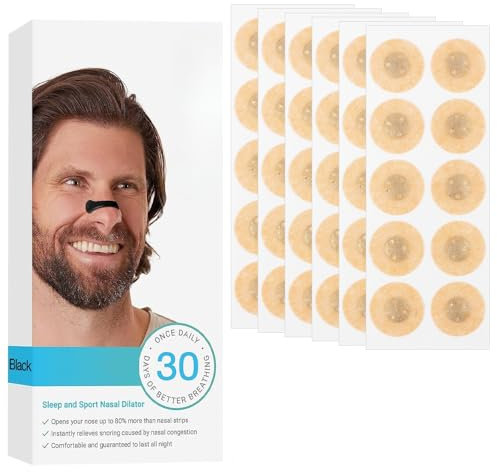 60 Stück Nasal Strips, Schwarz Breathing Nasal Strip Anti Schnarch Nose Strips Magnetischer Nasenstreifen Sicheres und Wirksames Nasenpflaster Besser Atmen Für Geschäftsreise, Reisen, Hotel