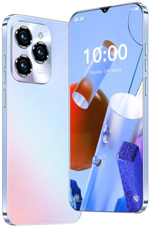 Fine Life Pro Sblocca telefono, schermo da 6,3 pollici, smartphone 4G-LTE FDD TDD, doppia fotocamera, 2GRAM, 16GROM, espandibile 128GB, doppia SIM card, adatto per utenti principianti (3, blue)