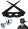 NSKRKOW 2 boy mask l bandit l Zorro l robber l thief l burglar l bank robber - accessory for adults and children for carnival.