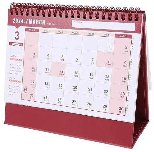 OFFSCH Schreibtischkalender 2024 Mit Großem Raster Notizen Wiederverwendbar Kalender Schreibtisch-bürozubehör Für Lehrer Studenten