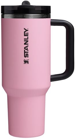 Stanley Pro Tour - Botella de agua de 4.6 galones (1.18 L), color rosa, aislamiento frío, botella de acero inoxidable, botella de agua, taza con pajilla, para exteriores, apta para lavavajillas, a