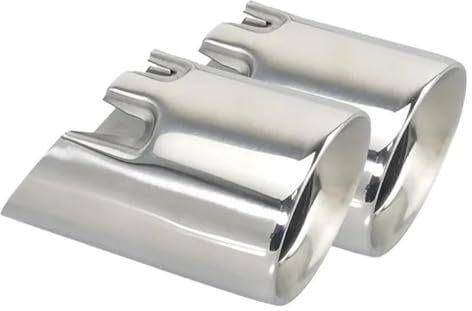 Auspuffblende Auspuff Für B&MW F20 F21 M135 F22 F23 M235i M240i F30 F31 335i 340i F34 GT F32 F33 435i 440i Auspuffspitzen Auspuffendrohr 2 Stück(Silver bevel)