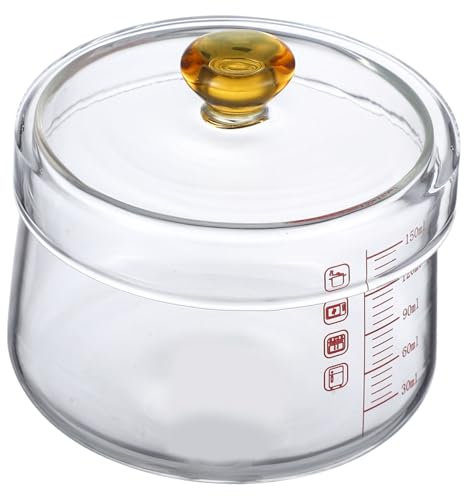 OUNONA Marmite Verre Avec Couvercle Soupière Transparente Pour Cuisine Bol à Double Poignée Pour Soupe Cuisson Des Œufs