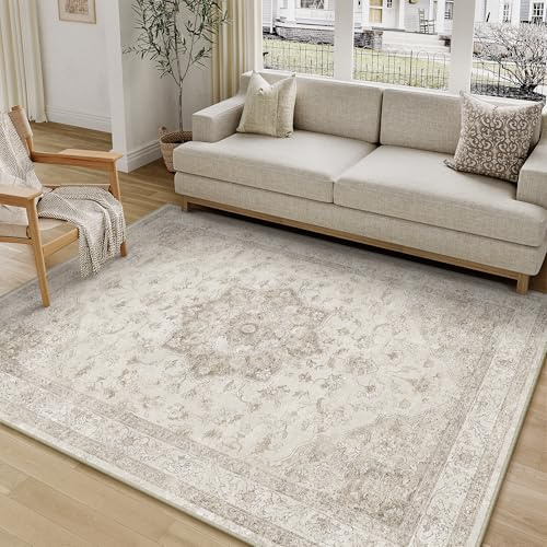 PureCozy Alfombra Salon 120x170cm Antideslizante Beige