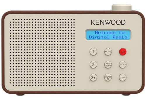 KENWOOD CR-M25DAB-T Portable DAB+/FM Radio with Bluetooth and Rechargeable Battery. Mocha