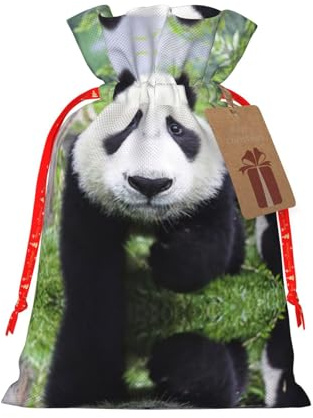 Schöner Panda, der auf dem Grasland spazieren geht, für Freunde, Partys, Geschenke, Halloween, Geburtstage, Hochzeiten, Snacks