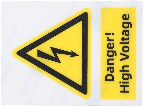 MOTHNUR Adesivo Alta Tensione Segnaletica di Sicurezza Etichette Elettriche Adesive per Quadri Elettrici Cartello Avvertenza per Impianti Industriali Resistente e Altamente Visibile