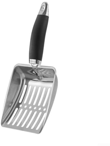 Ascheschaufel für Holzöfen, Feuerstellen, Grills – ausgehöhlter Kopf für effiziente Ascheentfernung und Reinigung, 25,5 x 10,8 cm, Metall (Silber)