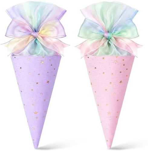 iZoeL 2er Einschulung Schultüte Geschwister Zuckertüte Geschenktüte Party | 2er Einschulung Schultüten Mädchen Junge, Geschwister, Einschulung Geschenktüte, Zuckertüte Füllung, für Schulanfang Schüler