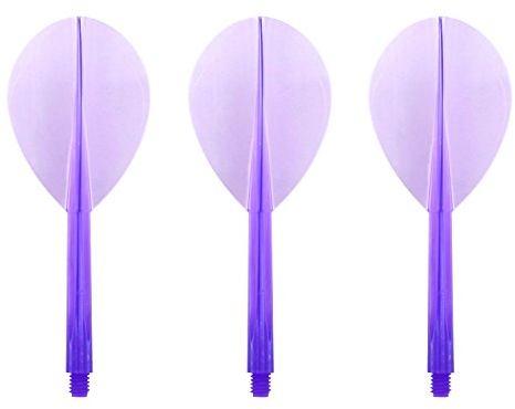 CONDOR Darts Flight Plain Clear Purple Teardrop L