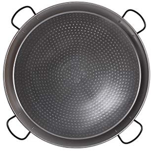 Cofan Paellera con 4 Asas, Acero, Gris, 108 cm