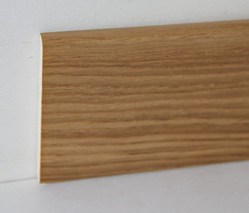 Hobby Legno - Battiscopa Rivestito In Legno Di Rovere Verniciato mm. 100X10X2400 (Prezzo Per ml. 4, 80)