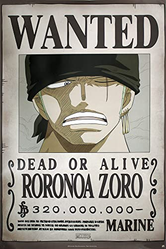 Close Up One Piece Poster Wanted Roronoa Zoro (61cm x 91,5cm)