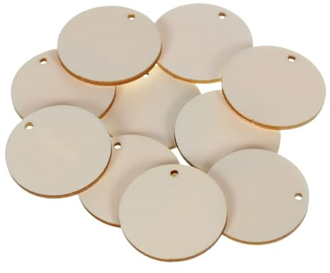 Bütic GmbH Cercles en Bois avec 1 Trou 1-60 cm Décoration de Table, Lot DE 50, Ø 60cm