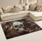 Use7 Rutschfeste Bodenmatte mit Totenkopf-Motiv, für Wohnzimmer, Schlafzimmer, 50 x 80 cm