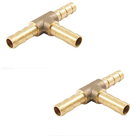 VEDA Lot de 2 raccords cannelés en laiton 6 mm