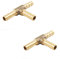 VEDA Lot de 2 raccords cannelés en laiton 6 mm