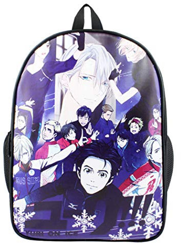 WANHONGYUE Yuri on Ice Anime Bilddruck Rucksack Backpack Schultasche Büchertasche Student Jungen Mädchen 11