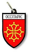 Porte cles clefs cle Drapeau Collection Ville Blason occitanie Croix