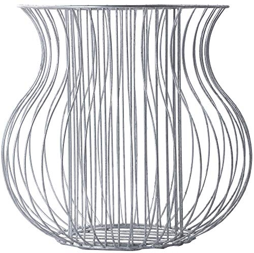 KADAX Gabion Pot de Fleurs en Acier galvanisé résistant aux intempéries - Pot de Fleurs Rond pour Jardin, terrasse, Pierres, Fleurs, Panier ŕ Pierres, Pot de Fleurs (diamčtre 47 cm, Hauteur 38 cm)