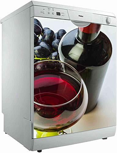 Vinilo para Lavavajillas Vinoteca | Varias Medidas 75x85cm | Adhesivo Resistente y de Facil Aplicación | Pegatina Adhesiva Decorativa de Diseño Elegante