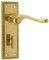Jedo Solid Brass Georgian Lever Bathroom Door Handles + 76mm Bathroom Lock EB
