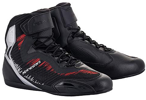 Alpinestars Moto SC x Uomo, Nero Argento Rosso, 11 (44)