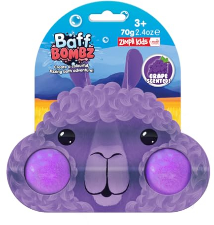 ZIMPLI - Large Llama Baff Bombz on Gift Card, Bath Bombs Pocket Money Gifts, Birthday Party Bag Fillers, Christmas Stocking Fillers, Xmas Present