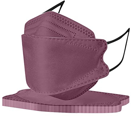 DolceTiger 10 Stück Erwachsenen Schichten Fischförmige_Mundschutz Multifunktionstuch Mund_und_Nasenschutz Bandana Half Face Halstuch für Damen Herren (Dunkelviolett)