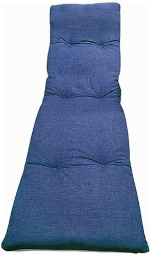 Genérico Cojín Tumbona Colchón Colchoneta Tumbona Acolchada 120 x 55 x 8 cm Texturas Colchoneta para sillas de Terraza (Azul)