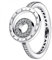 PANDORA Signature Logo Kreise Pavé-Ring in der Farbe Silber aus Sterling-Silber mit Cubic Zirkonia - Größe: 56, 192316C01-56