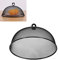 Plastific Large Metal Mesh Food Cover, Reusable Dome Mesh Covers to Protect Food from Flies Insect, Bugs, Mosquitos, Ideal for Indoor Outdoor Kitchen Table Picnic (Black - Round Metal Mesh - 30cm)