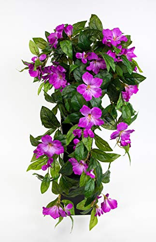 Seidenblumen Roß Hibiskusranke 70cm dunkellila ZF Kunstpflanzen Kunstblumen künstliche Pflanzen künstlicher Hibiskus Eibisch