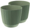 Zero Home - Blumentöpfe I 2 Stück Blumenübertopf Set I Classic Design I Aus Haltbarem Material I Keine Abflusslöcher I Hergestellt in EU I Premium Qualität I GRÜN Matte - ⌀ 17 cm